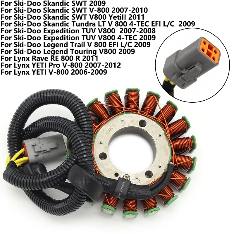 

Катушка статора снегохода для Ski-Doo Skandic Expedition Legend V800 420684853 420684852 Для магнитного генератора Lynx YETI Pro V-800