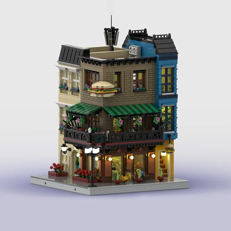 3585 pièces MOC nouvelle-orléans Hamburger Joint modulaire modèle blocs de Construction jouet Construction bricolage créatif brique cadeau de noël enfants