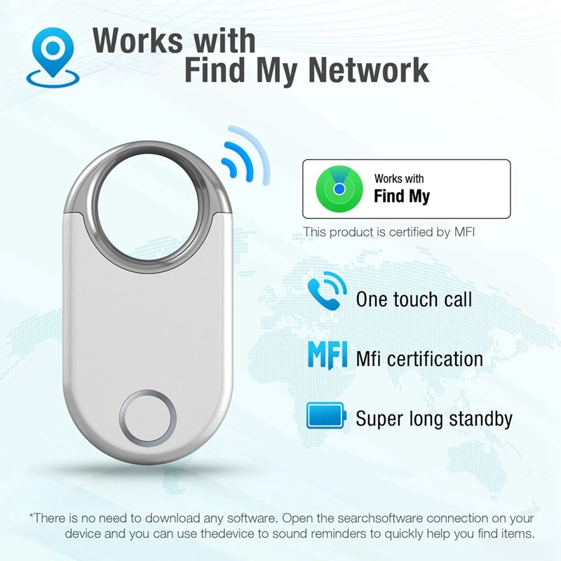 ที่ดีที่สุด-แท็กสมาร์ท GPS Tracker สําหรับ Airtag ยาวระยะทาง Key Finder กระเป๋าสตางค์สัตว์เลี้ยงจักรยาน Anti-Lost ALARM MINI Locator Works
