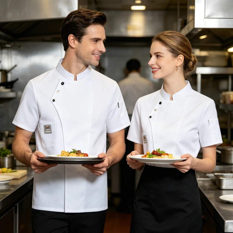 

Hotel Catering Kitchen Specific Chef's Uniform, Cake Maker, Bakery Baker, Stain Resistant Workwear, Unisex Kitchen Uniform