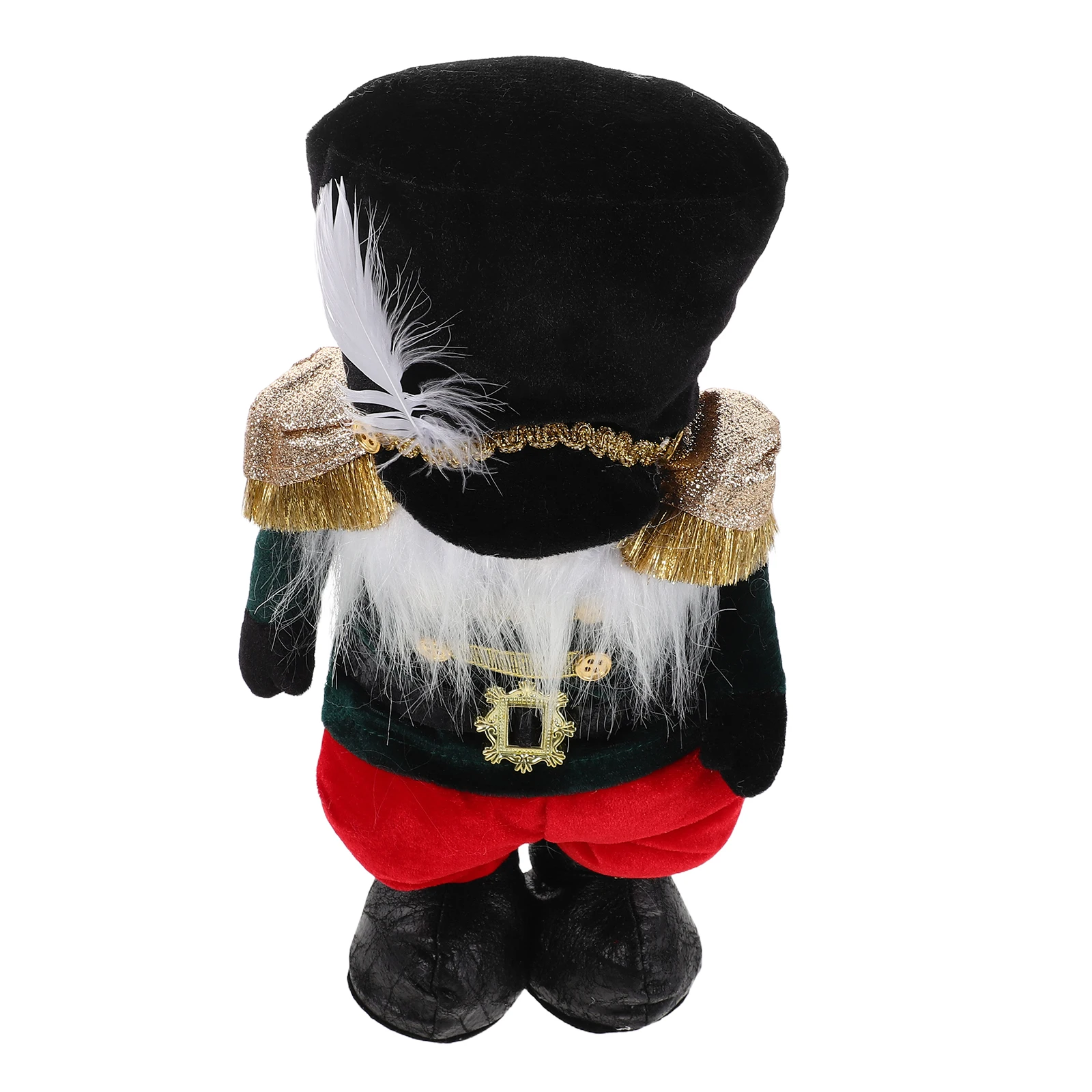 

Nutcracker Soldier Stretchable Faceless Christmas Ornament Standing Decoration for Table Holiday Display Nutcracker Soldier