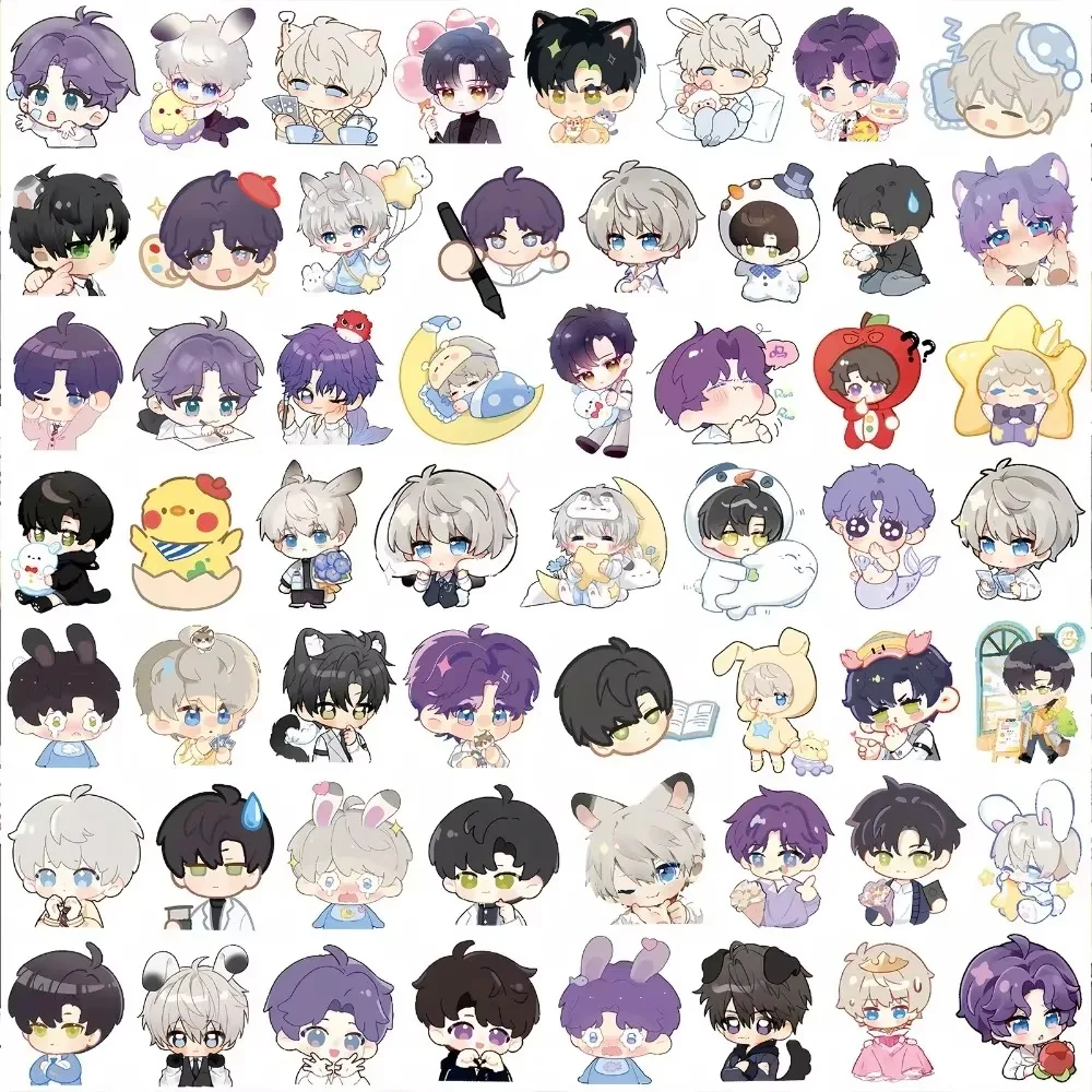 80PCS Game Love and Deepspace Graffiti Stickers Cartoon Figure Li Shen Qi Yu Shen Xinghui High Aesthetic DIY Notebook Phone Case