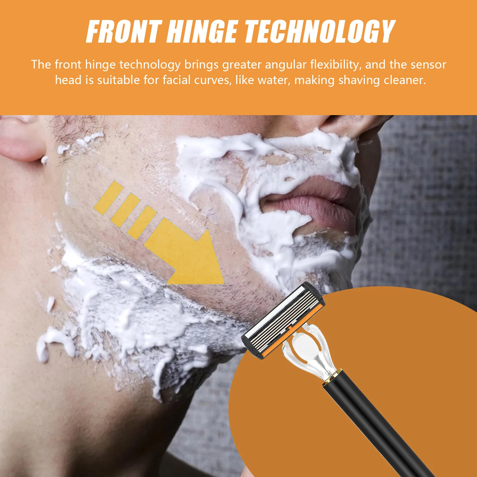 Men's Manual Shave Razor 24/36pcs Blades Set Portable Classic Stainless Steel Beard Shaver For Home Traveling Daily Face Care