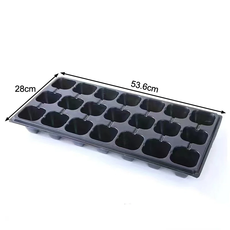 10Pcs Seedling Tray Plastic Gardening Germination Trays Black Seedling Container Garden Supplies For Vegetable Flower - view 6