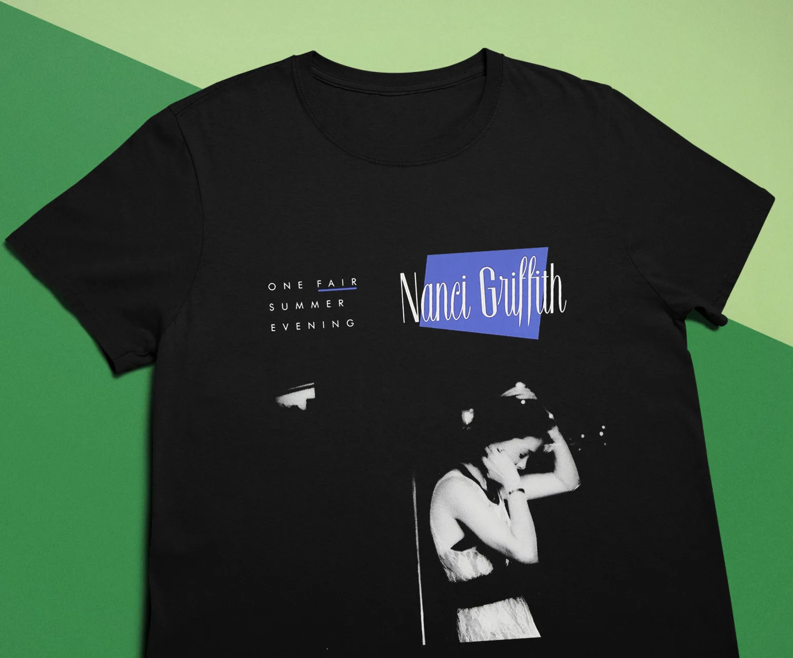 Nanci Griffith - One Fair Summer Evening Black Unisex S-234XL T-Shirt NE226