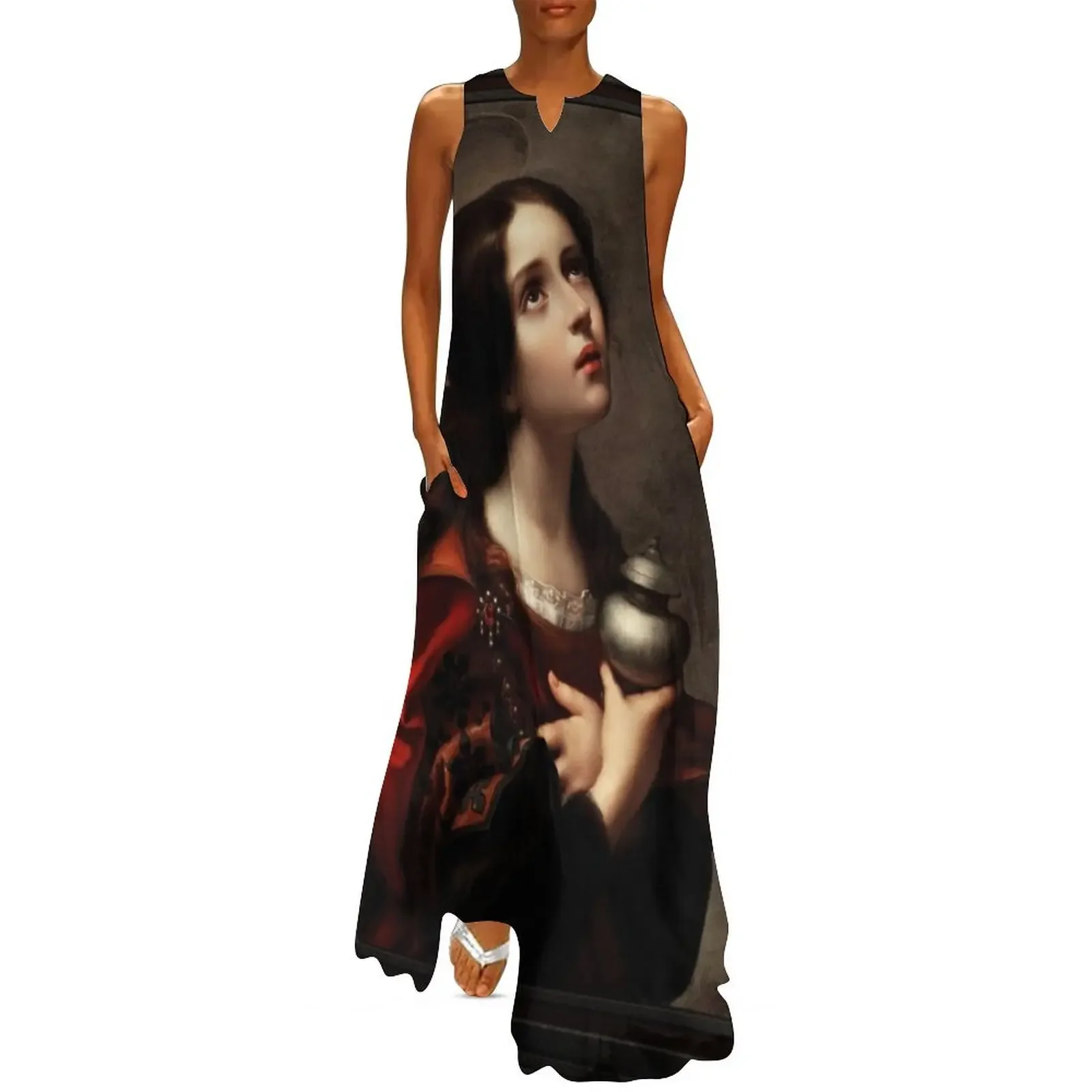 

Mary Magdalene by Carlo Dolci Xzendor7 Old Masters Reproductions Long Dress dresses for women Dress