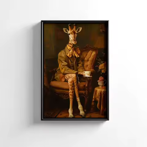 Funny Donkey Bathroom Print Poster Toilet Wall Art Prints Canvas Painting Funny Cat Oil Painting Wall Art Bathroom Toilet Decor