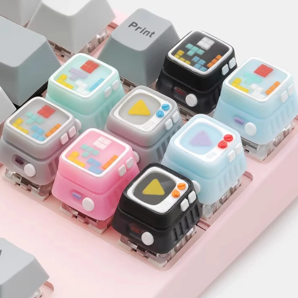 

Колпачки для клавиш с масляными воспоминаниями на заказ, 3D индивидуальные креативные игровые колпачки для клавиш из смолы OME Artisan для механической клавиатуры, игровые аксессуары