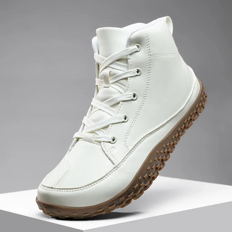 Elegant Men's Shoes Leather Casual Walking Boots Wide Toe Box Barefoot Shoes Women's Hiking Boots Running Sports Boots luxury