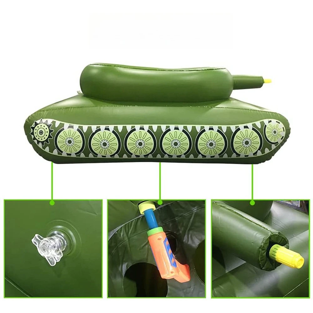 Inflatable Water Battle Pool Float Spray Cannon Swim Ring Summer Party Toy Kids Outdoor Splash Play Equipment Lounge Raft