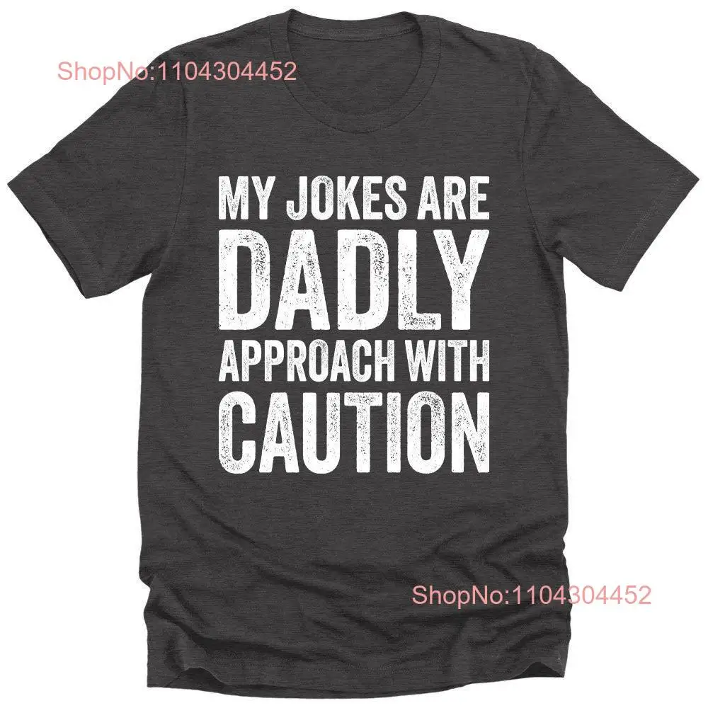 Camiseta masculina Minhas piadas são papai Idéias para o pai masculino Natal mangas compridas ou curtas