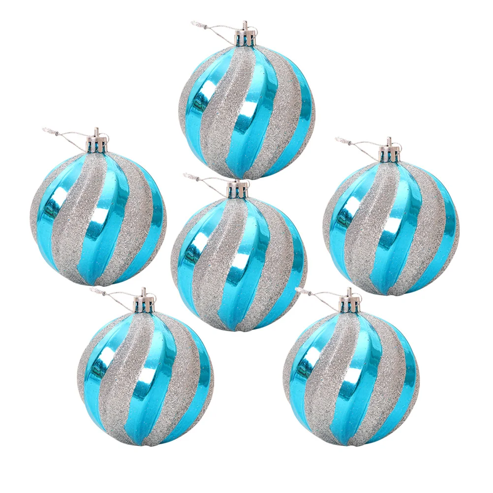 

12pcs Christmas Glitter Balls Hanging Ornaments Plastic Tree Decor Ball Pendant Party Home Office Festive