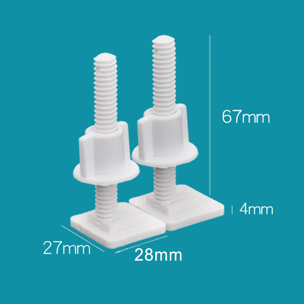 2 pçs plástico assento do vaso sanitário dobradiça parafusos de reparo substituição fixação kit montagem ferramenta de reparo do banheiro acessórios