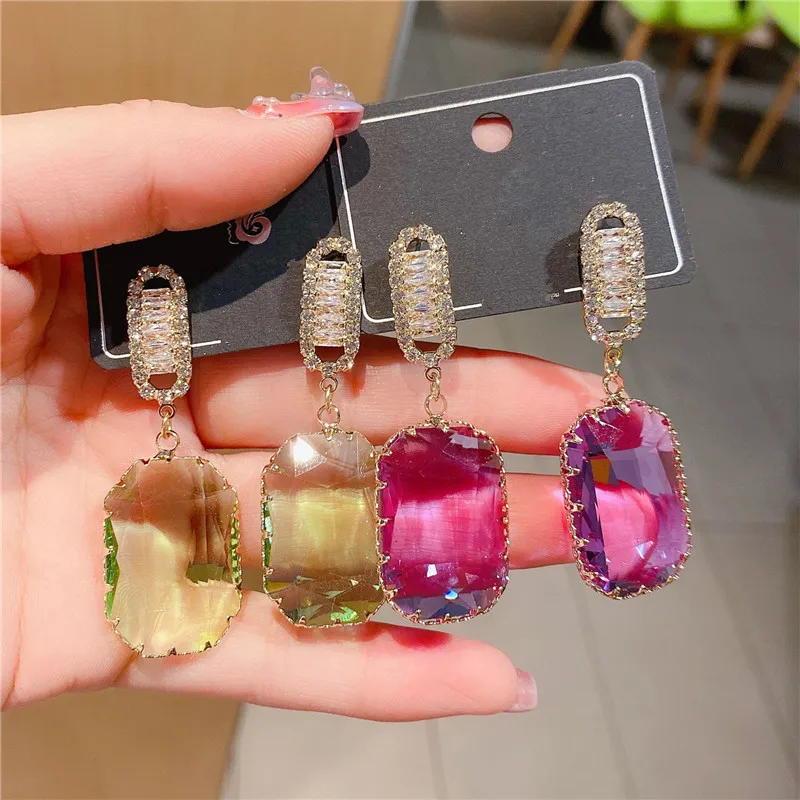 Luxury Big Crystal Drop Dangle Earrings 2023 New Statement Fashion Runway Jewelry Earings Wholesale