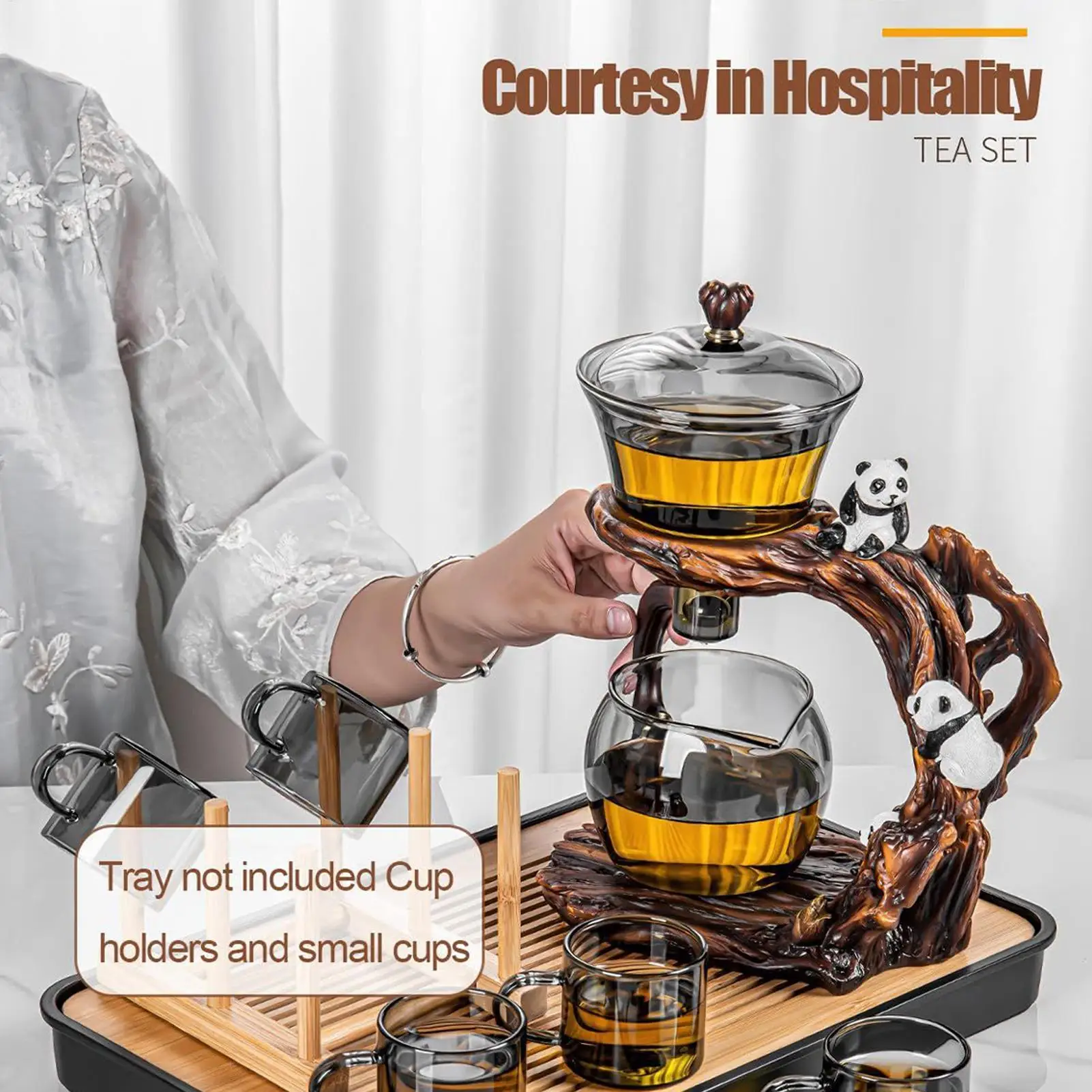 

Magnetic Tea Infuser Vintage Panda Kettle Cute Teapot Drip Loose Tea Diffuser For Coffee Brewing Home Kitchen Office Apartment