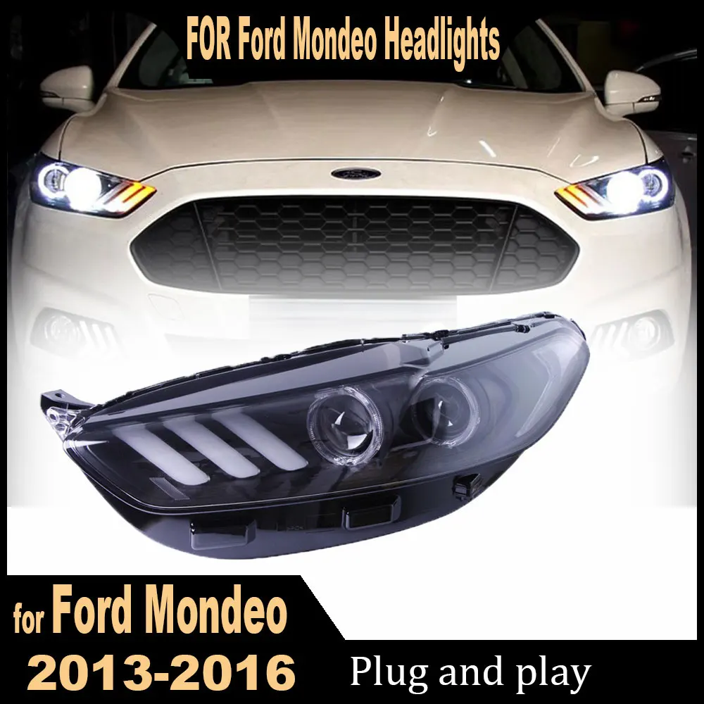 

Фара для Ford Fusion Mondeo 2013 2014 2015 2016, фары, противотуманные фары, дневные ходовые огни, светодиодные аксессуары Plug and play