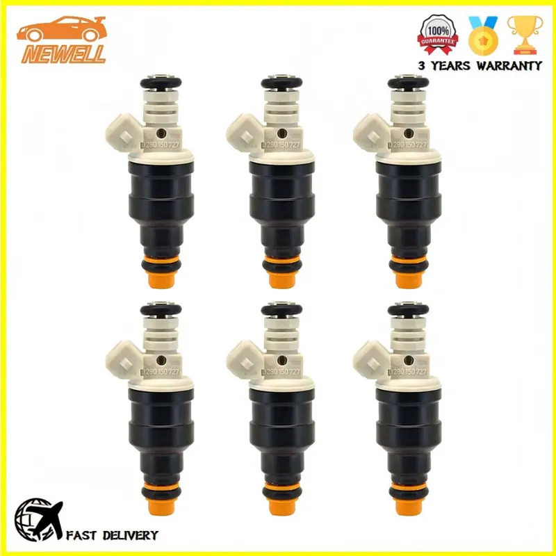 

6pcs 0280150727 F7DE-B1B Fuel injector For 1986-1989 Ford Ranger 2.9L V6 E67E-9F593-B4B Ford E-150 E-250 E-350 F-150 F-250 F-350