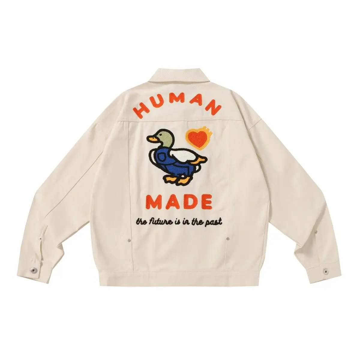 

2025 AW HUMAN MADE Unisex Couple Retro Embroidered Cotton Durable Workwear Loose Casual Autumn Winter Jacket