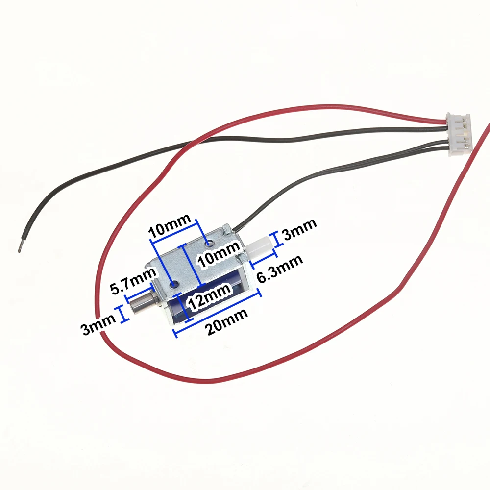 Mini 10mm*12mm*20mm Solenoid Valve DC 5V 6V Normally Closed 2-Position 2-way Electric Control Air Valve