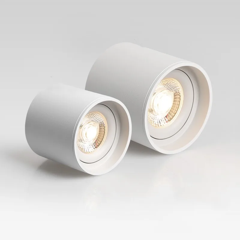 Pode ser escurecido led cob 9w 12 15 20 holofotes downlight ângulo ajustável tipo de teto sala estar iluminação interior superfície montado