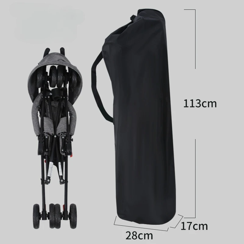 Kinderwagen-Reisetasche für das Check-in am Flughafentor, Regenschutz, Organizer für den Sicherheitssitz, Reise-Kinderwagen-Staubschutz mit Schultergurt – Detail 3