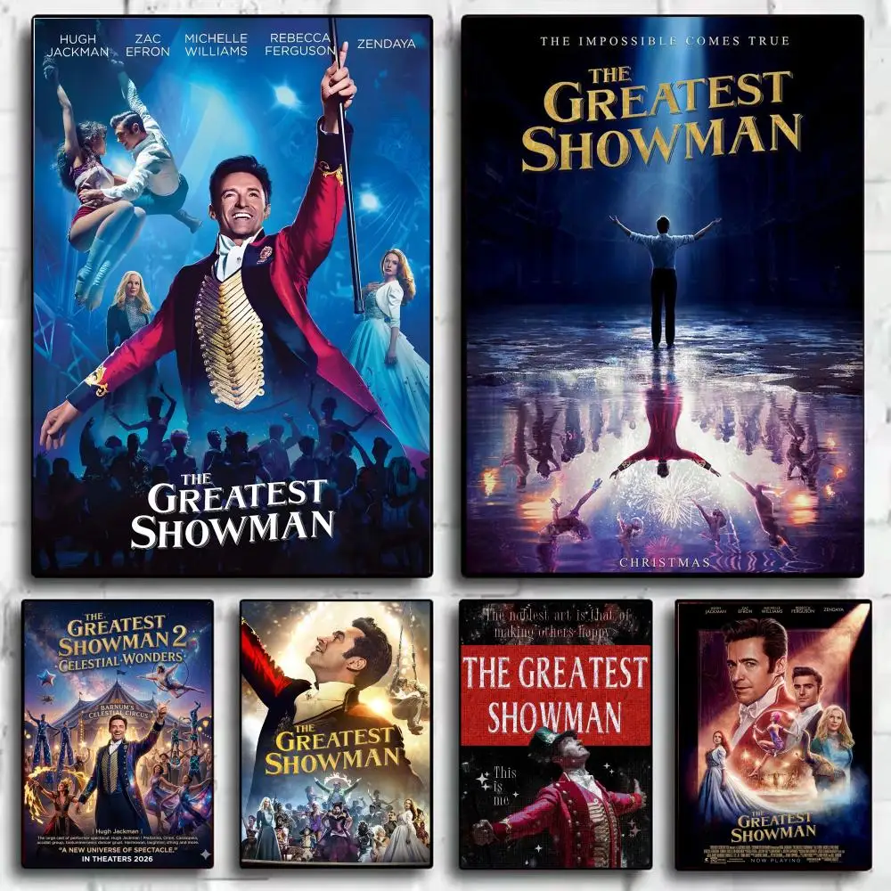 Pôster do filme T-The Greatest Showman, arte de parede estética moderna, pôster minimalista, quarto, sala de estar, decoração de casa, presente