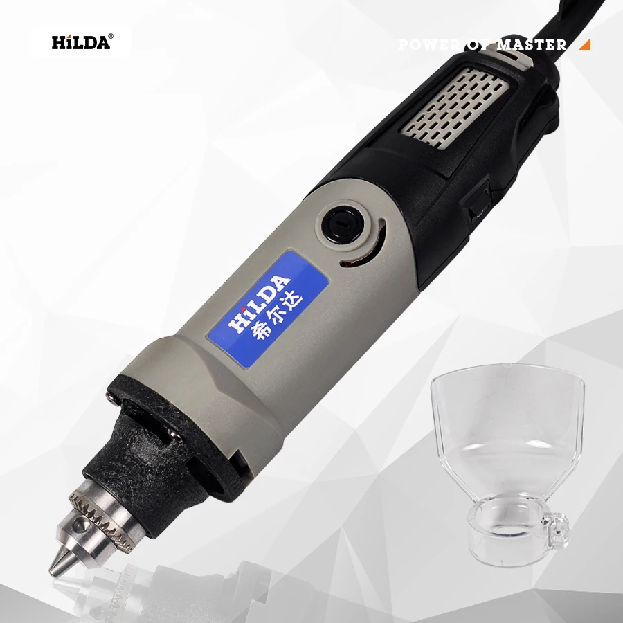 HILDA Electric Drill Rotary Tool mini grinding machine Electric Tools Variable Speed 400W Mini Drill 6 position Rotary Tools