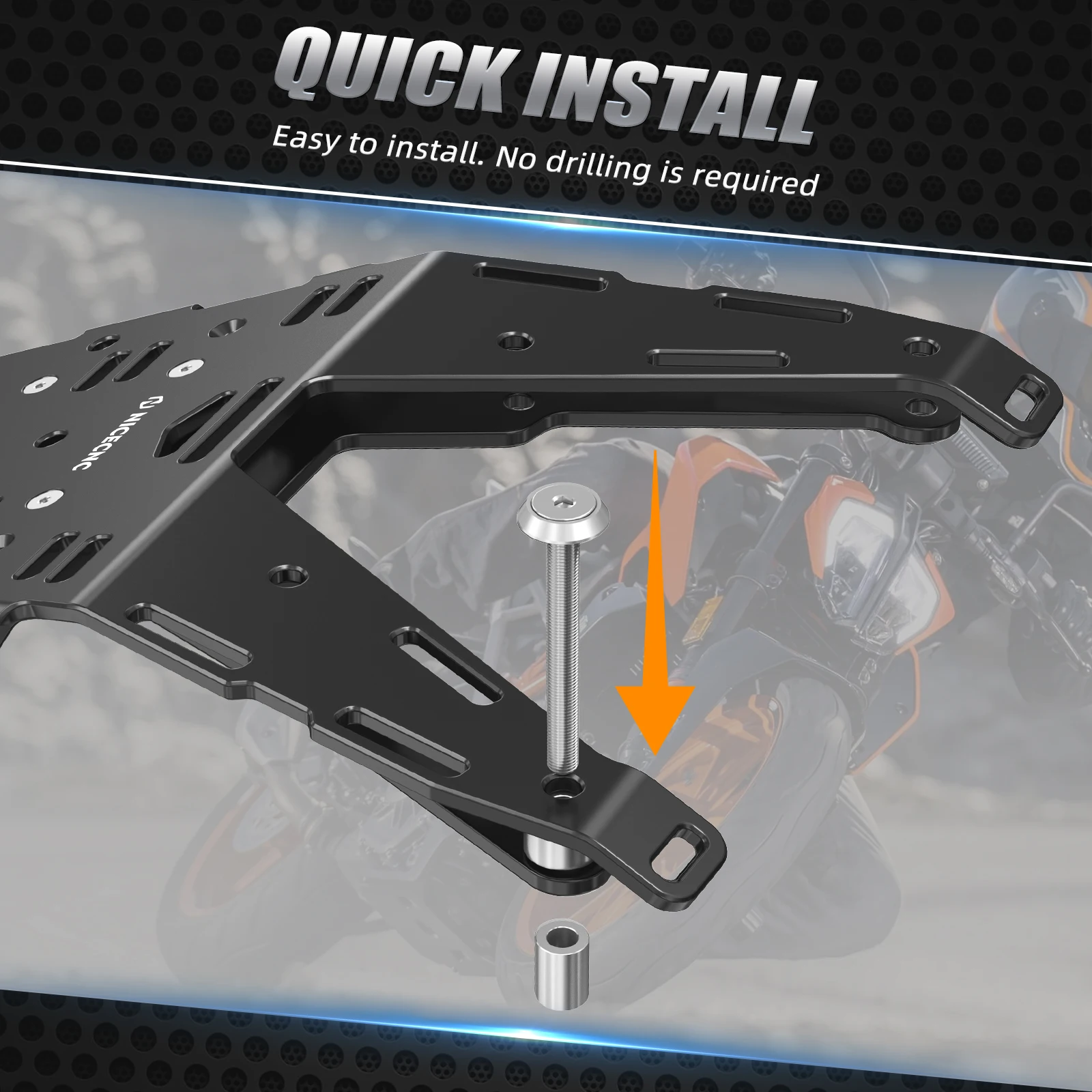 NICECNC Motorcycle Rear Luggage Cargo Rack Bracket For KTM 690 Enduro R 2008 2009 2010 2011 2012 2013 2014 2015 2016 2017 2018