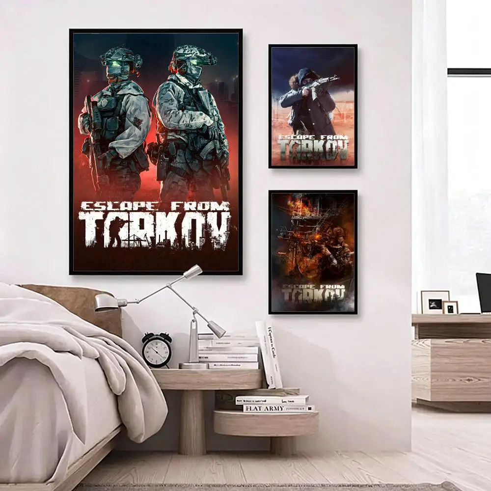 game Escape from Tarkov Poster Poster HD Waterproof Self-adhesive Art Print Wall Decor for Bedroom Living Room Gift