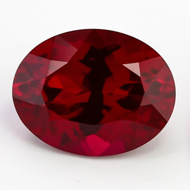 

Pretty Ruby Oval Faceted Pigeon Blood Ruby Gemstones For DIY Jewelry Making Materials Mohs Hardness Gem Beads