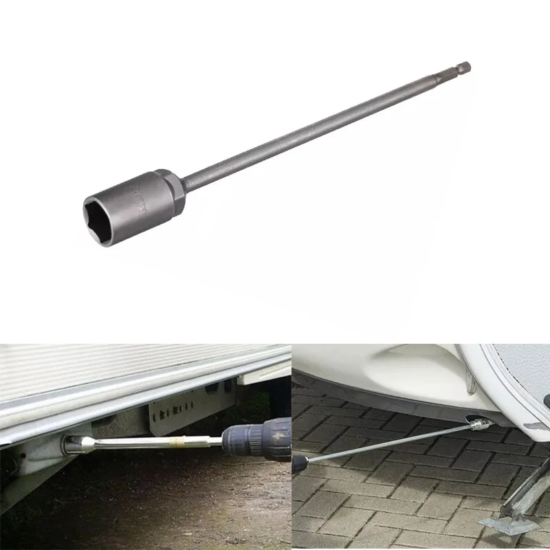 

15cm Corner Steady Caravan Leg Winder Drill Extension Jack Socket 19mm Adapter RV Repair Tools Extended Repair Hexagonal Pole