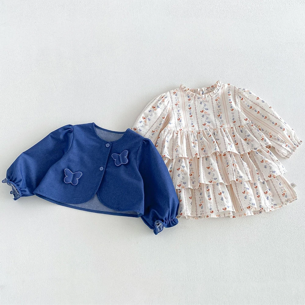 MILANCEL Kinderkleid Herbst 1-6T Süßes Blumenkleid für Mädchen Lose Kinderkleidung Koreanische Version Mädchen Prinzessinnenkleid – Detail 22