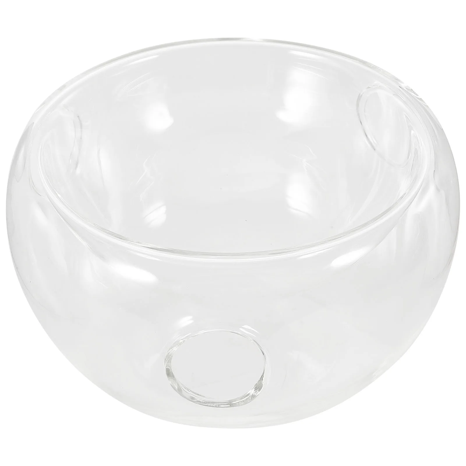 

1Pcs Dry Ice Transparent Double Creative Salad Bowl Glass Food Container for Party Wedding Family Use Dry Ice Dish Bowl