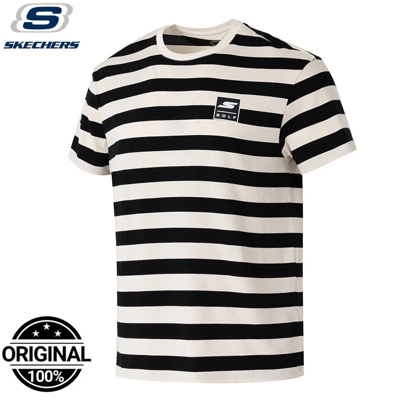 Skechers Unisex Knitted Crew Neck T-Shirt Loose Breathable Sports Running Fitness Training Short Sleeve Tee P225U122-03K8