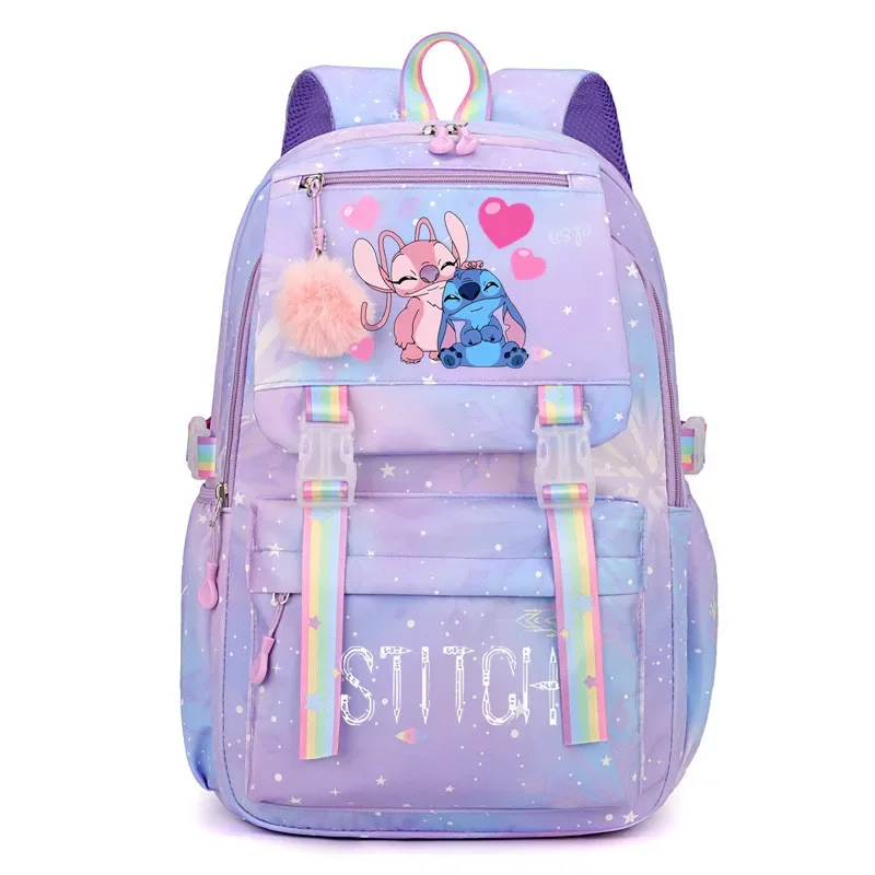 2024 New Stitch Lovable Printed Schoolbag Primary School Junior High School Students Backpack Large-capacity Leisure Backpack