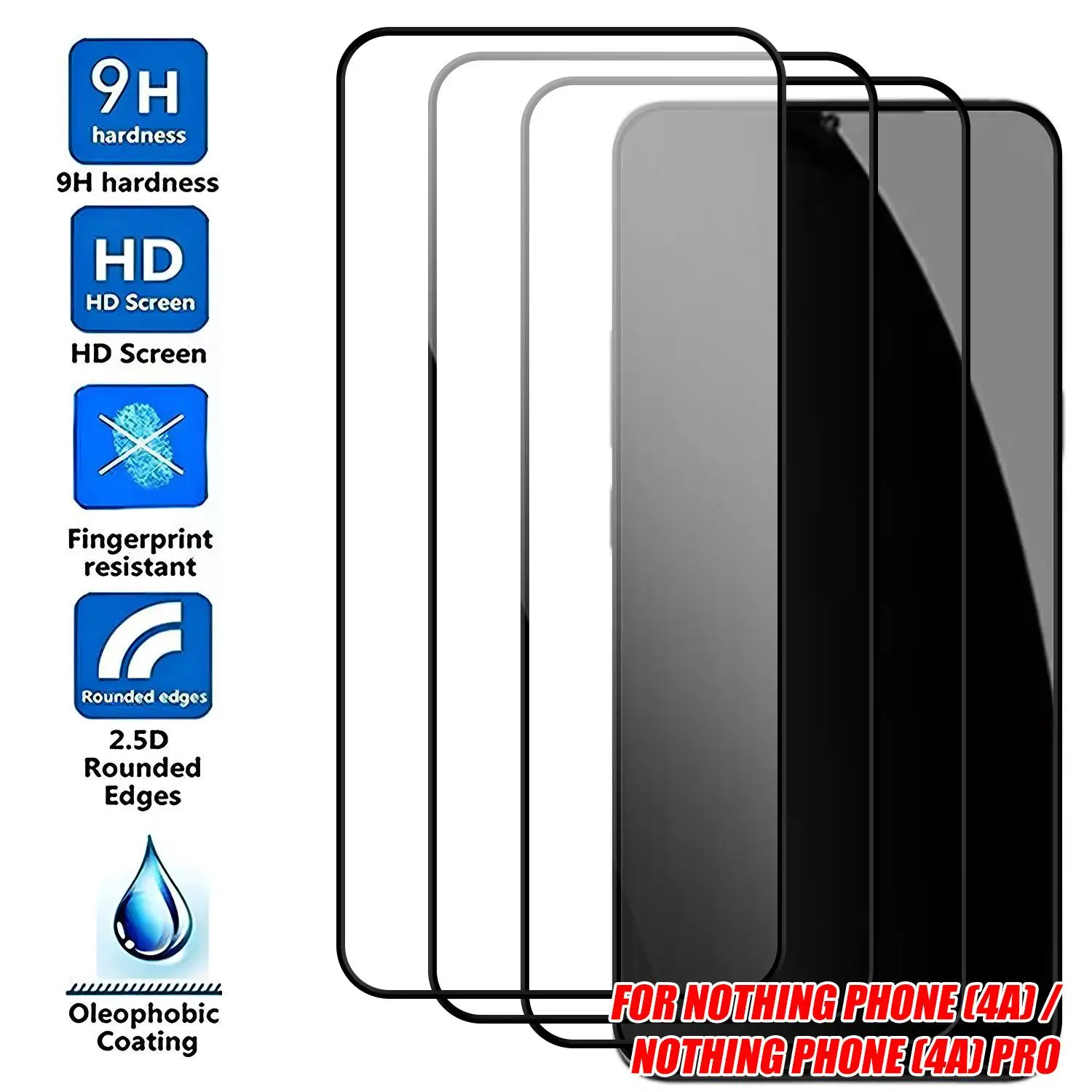 

3D Curved HD Clear Screen Protectors For Nothing Phone 4A/4A Pro 5G Scratch-resistant Tempered Glass Protective Films