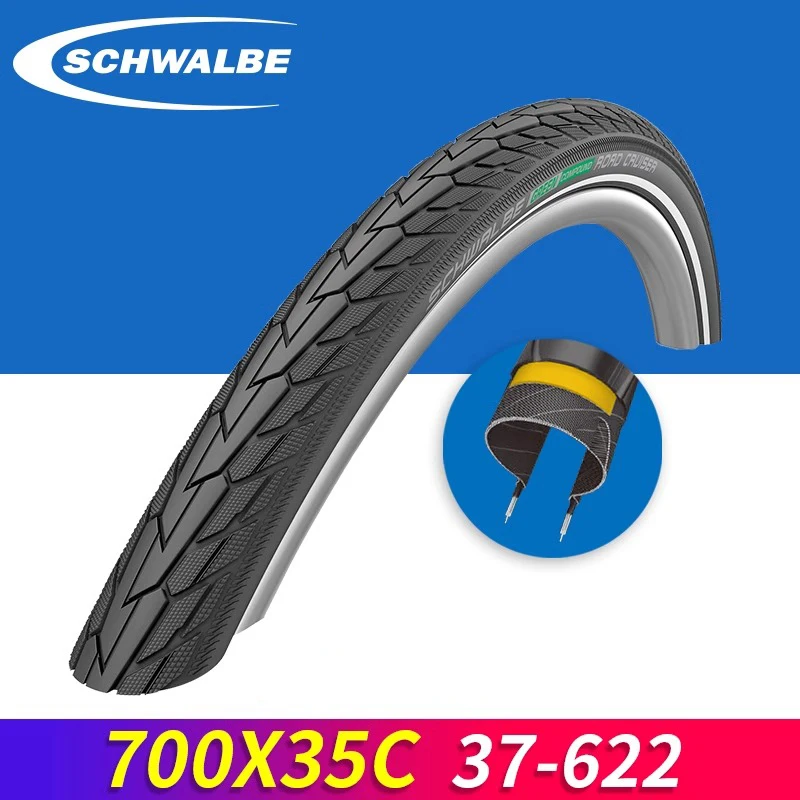 Schwalbe ROAD CRUISER 26x1.75 27.5x1.75 700x35C Mountain MTB Bike Tire Travel Bicycle outer Tire 3-level Stab Protection