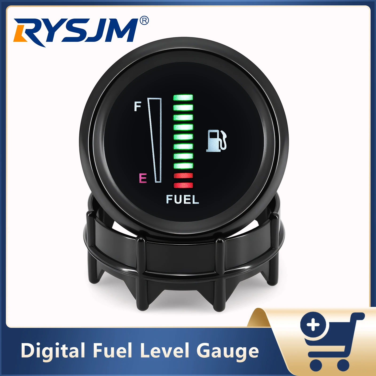 52mm Auto-Digital-Kraftstoffanzeige 240-33ohm Kraftstofftank-Füllstandsanzeige LED-Display Ölstandsanzeige für 12V-Fahrzeuge