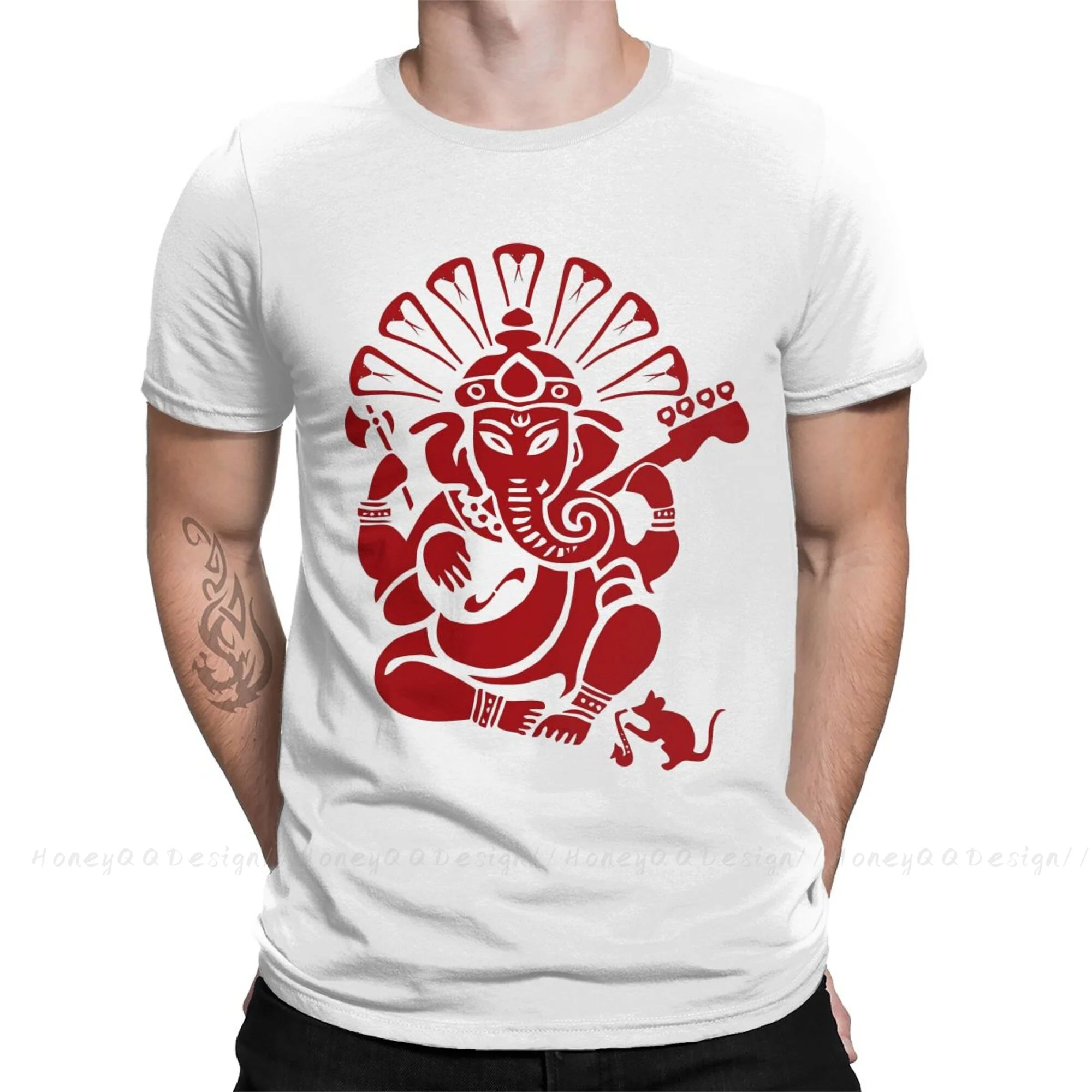 Ganesh Plugged In  Cotton Shirt Hombre Shiva Hindu God India Lingam Men Fashion Streetwear Adult Tee Unisex O Neck Women T-Shirt