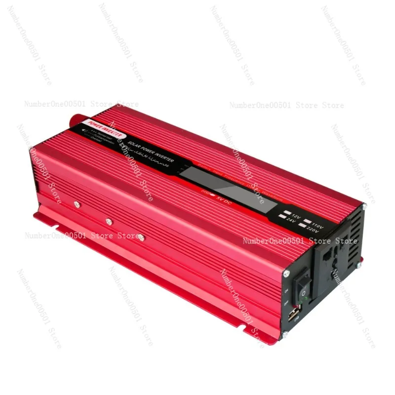 2000W car inverter LCD digital display intelligent red solar volt power converter