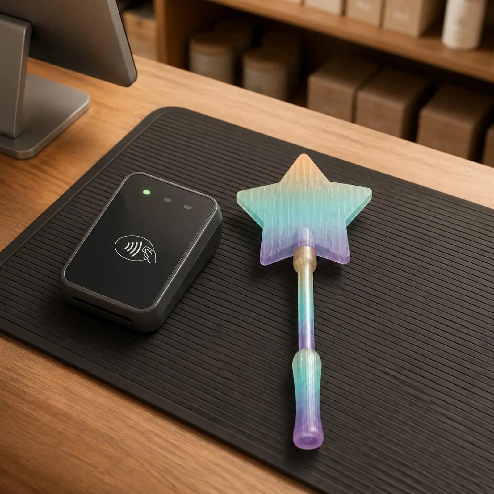 Star Sparkle Wand 3D Printed Star Wand Elf Baton Lightweight Colorful for Children, Party