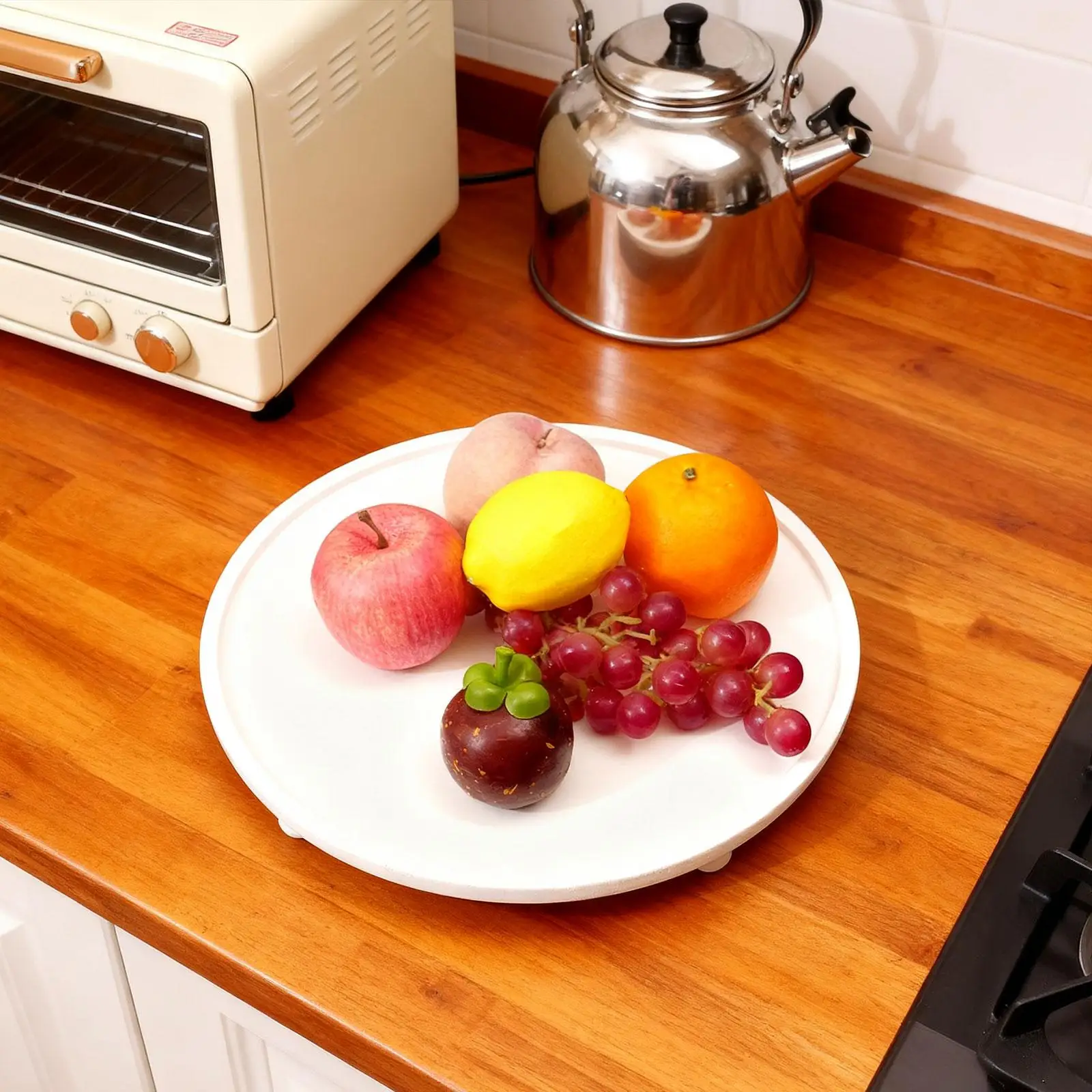 

Wood Pedestal Stand Sturdy Organizer Stylish Decorative Tray Display Riser Wood Riser for Counter Table Vanity Bathroom Decor