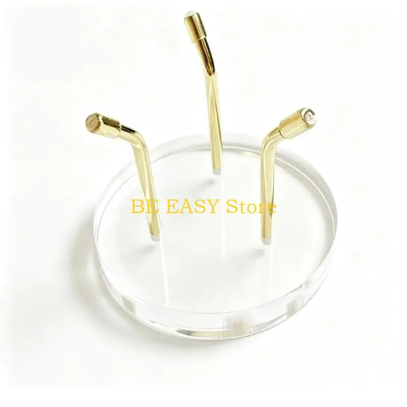 E28F Clear Acrylic Mineral Holder with 3-Point Display Design