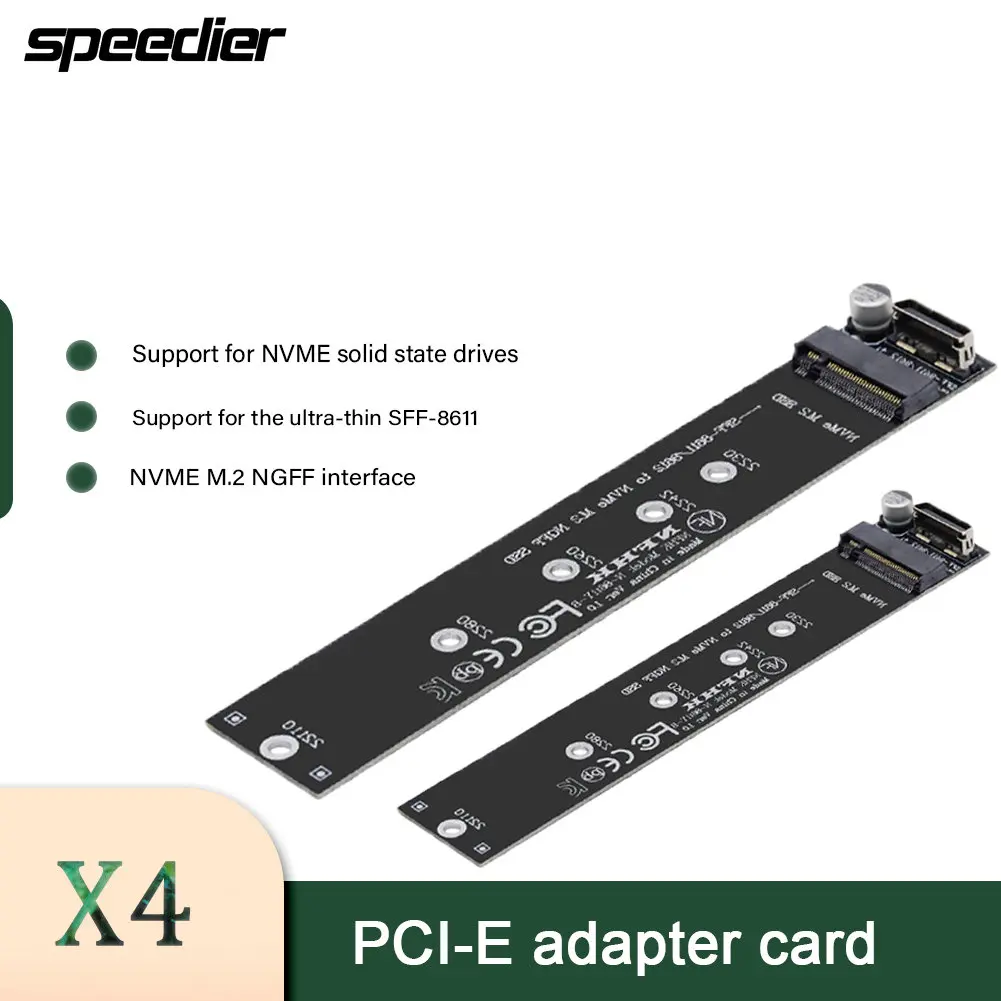 

Oculink SFF-8611 SFF-8612 to NVMe M.2 Ngff M-Key Adapter Card For MVMe M2 SSD