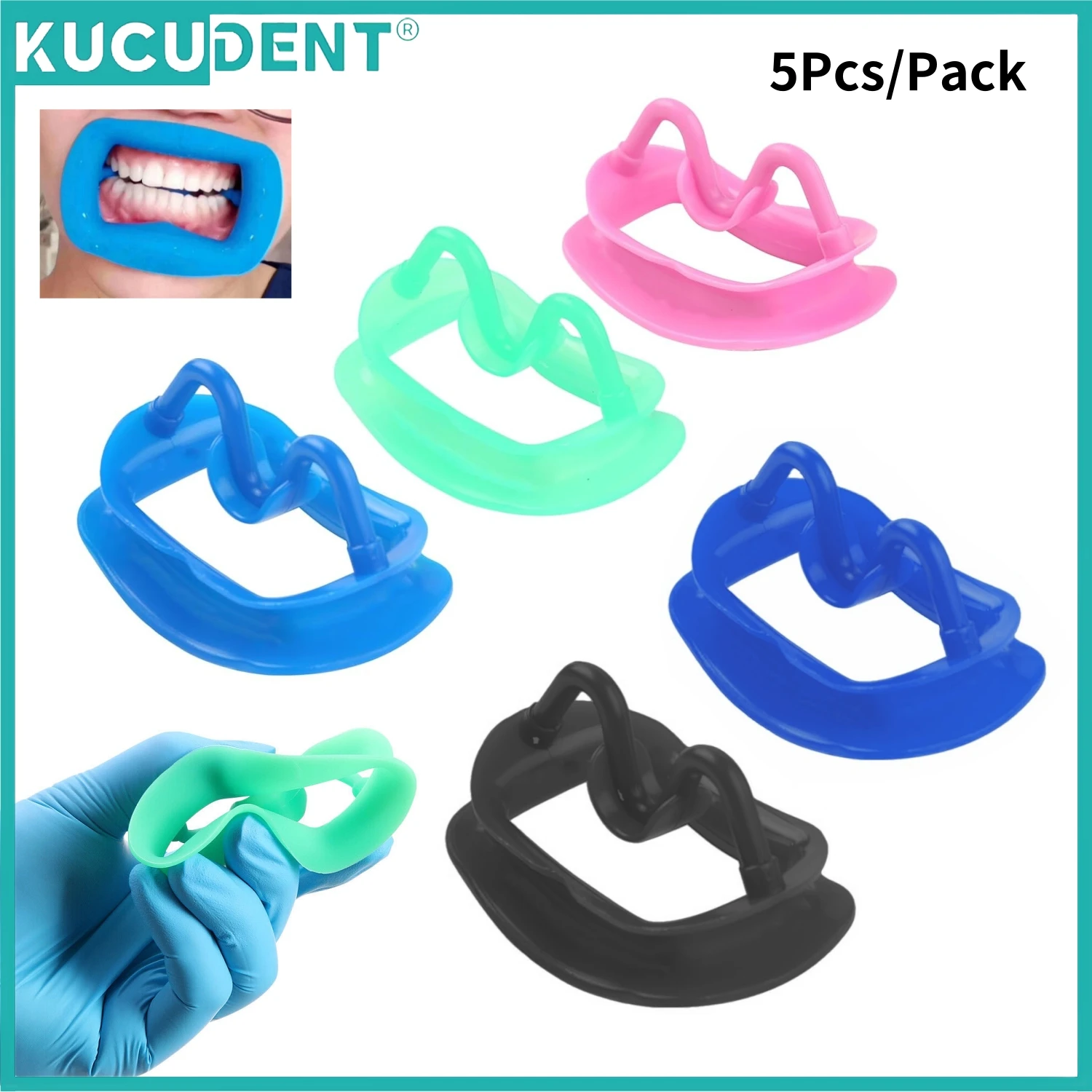 Écarteur de joue dentaire en silicone souple, ouvre-bouche, outils de soins bucco-dentaires, joue orthodontique autoclavable, expansion dentaire, 3D Jules, 5 pièces