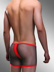 Men's Breathable Elastic Mesh Boxer Shorts, Transparent Male Panties, See Through Underwear