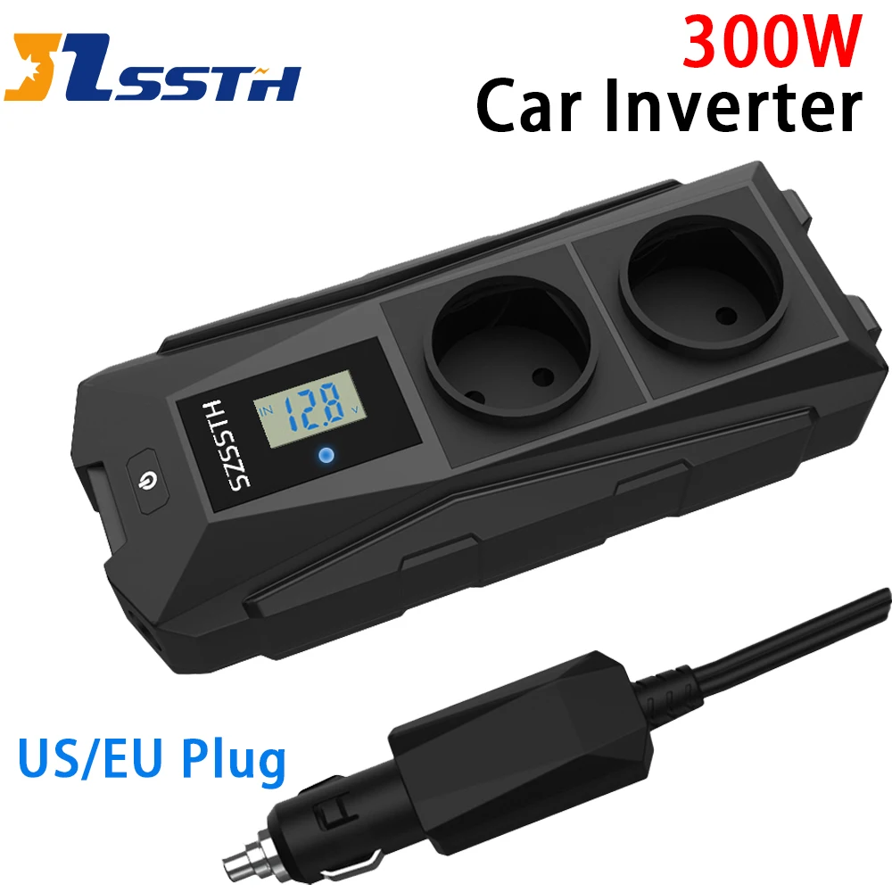 

Car Inverter 300W DC12V to 110V 220V Cigarette Lighter to Socket Power Inverter Adaptor Converter Mini Car Power Supply PD30W
