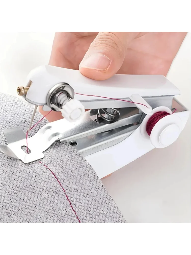 Manuelle Nähmaschine, tragbare Mini-Nähmaschine ohne Kabel, nützlich für DIY-Haushaltskleidung, Leder, Handwerkzeuge, Zubehör