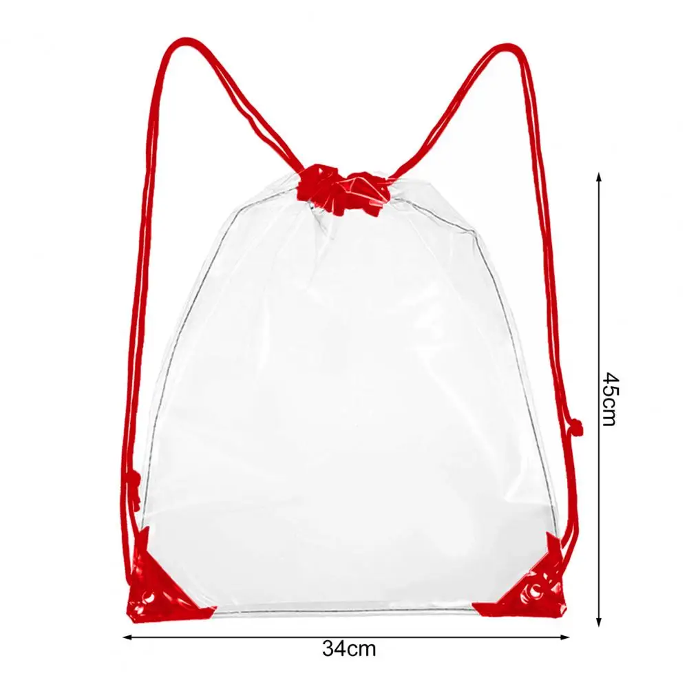 Sac à Dos de Rangement de Grande Capacité en PVC Transparent, Étanche, Réglable, pour Stade, Voyage, Plage, Fournitures d'Extérieur