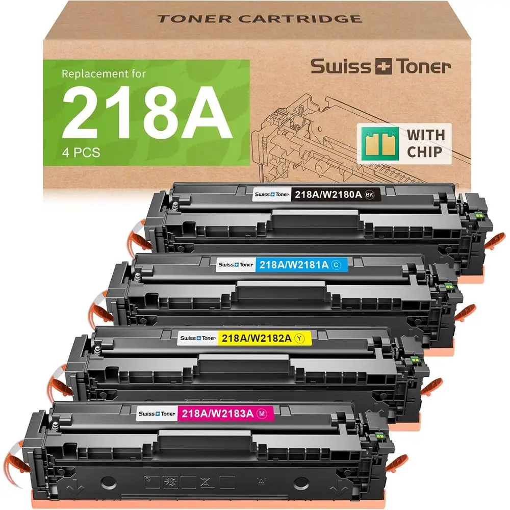 

Картриджи с тонером 218A, 4 шт., совместимые заменители для HP 218X 218A, цветные, для лазерных принтеров LaserJet Pro 3201dw, MP 3301dw, 3301sdw, 3301cdw